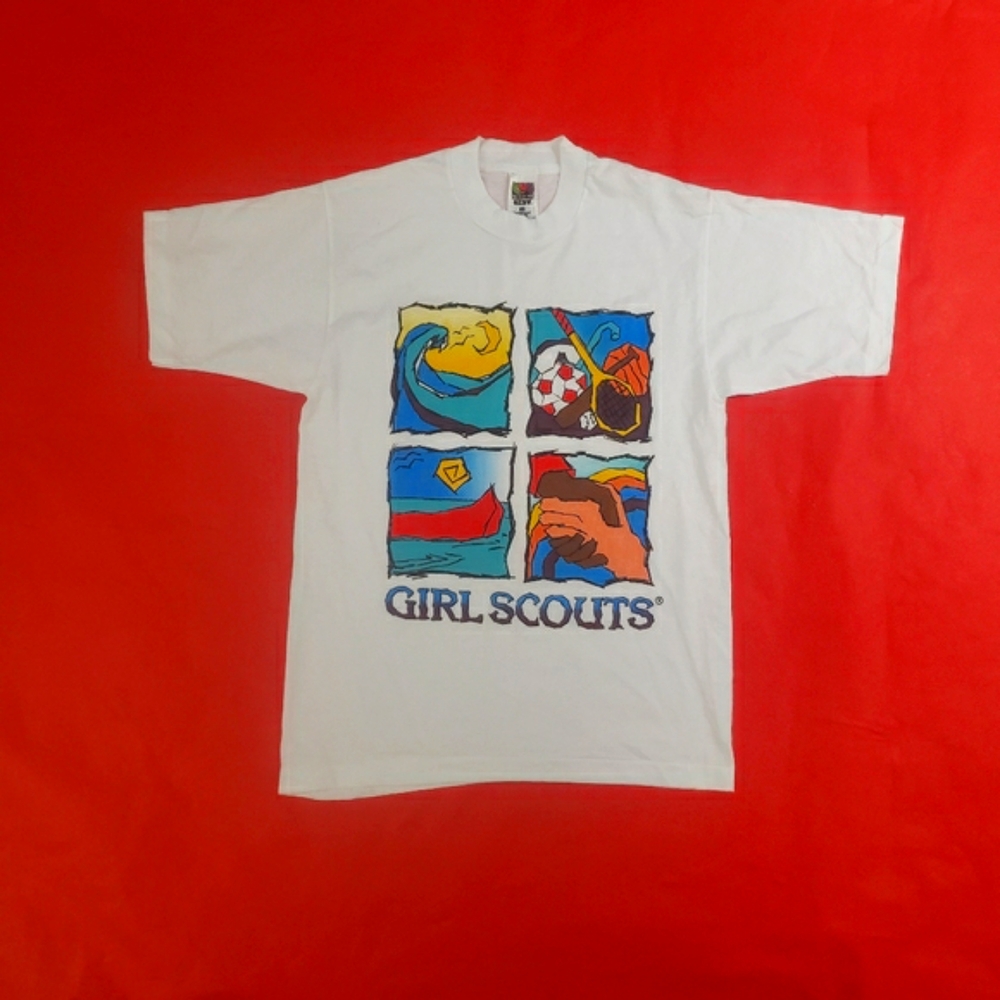 ‼️ SOLD ‼️Vintage 90s Girls Scouts of America promo fundraiser tshirt